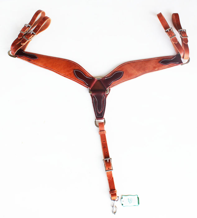 Horse Challenger Western USA Hermann Oak Leather Roping Breast Collar 975H5010