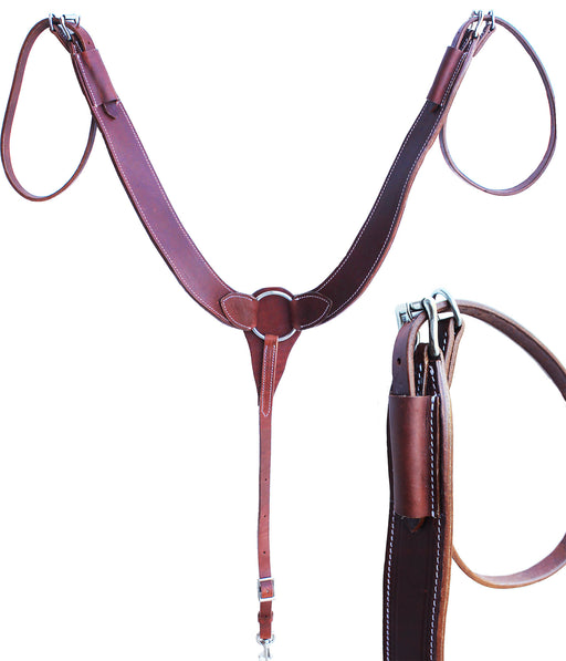 Challenger USA Made Horse Tack Hermann Oak Leather Pulling Breast Collar 975H5021
