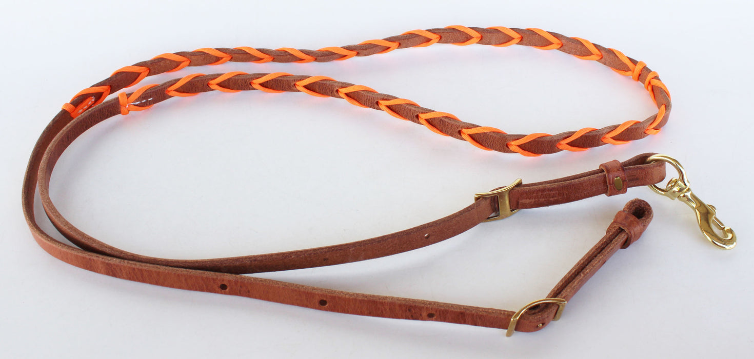 Horse Amish Made In USA Hermann Oak Leather Paracord Western Reins 975H513