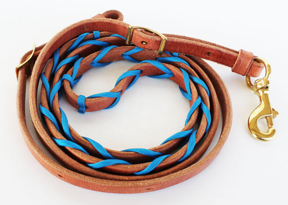 Horse Amish Made In USA Hermann Oak Leather Paracord Western Reins 975H513