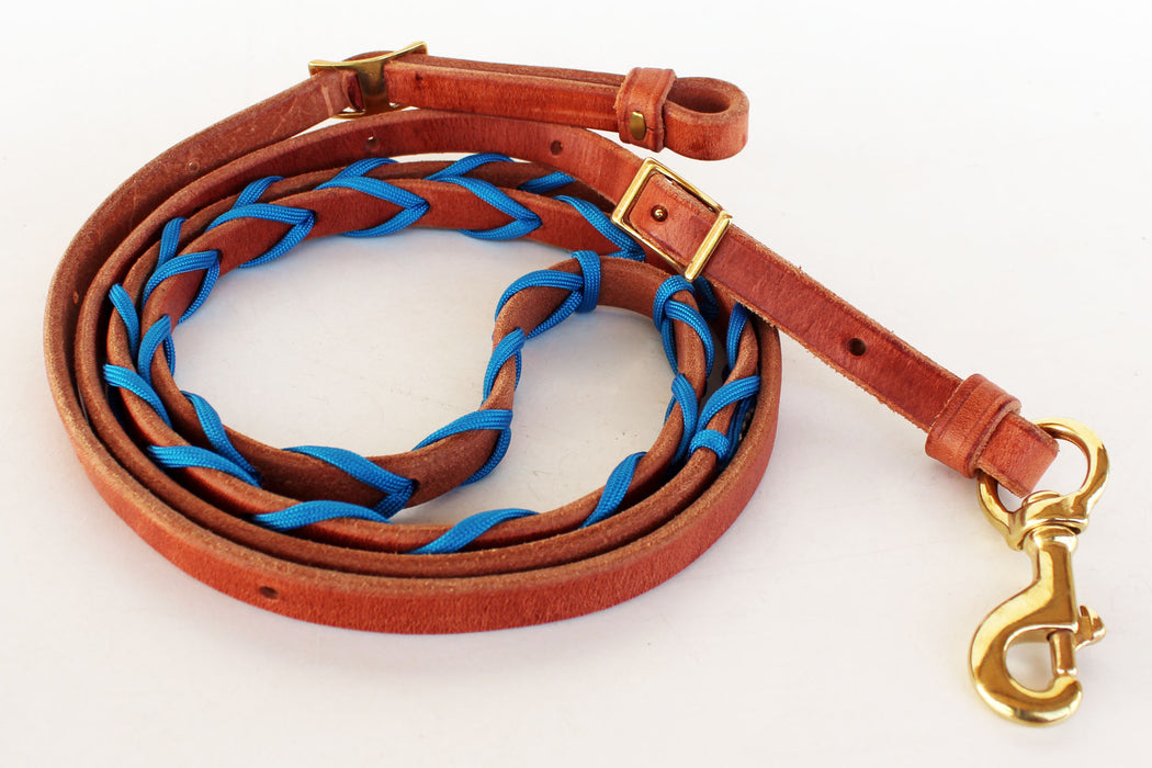 Horse Amish Made In USA Hermann Oak Leather Paracord Western Reins 975H513