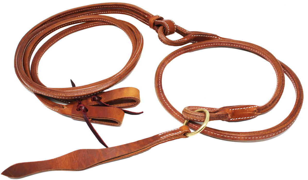 Horse Challenger  Western Hermann Oak Harness Leather Rounded Romel Reins 975H550Rein