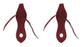 Challenger USA Horse Tack Western Horse Tack Latigo Red Leather Slobber Straps 975L2000