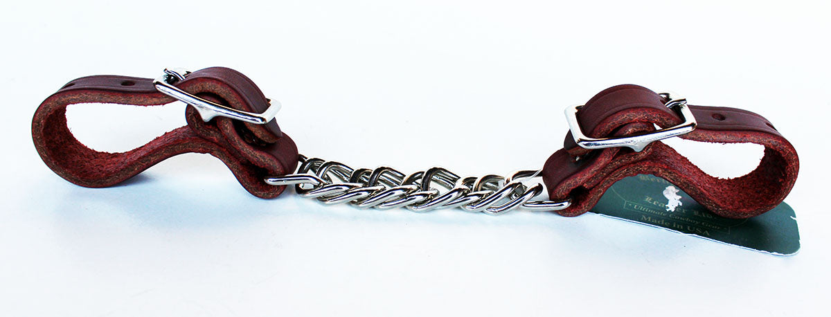 Horse Challenger Made In USA Latigo Leather Curb Chain 975L415