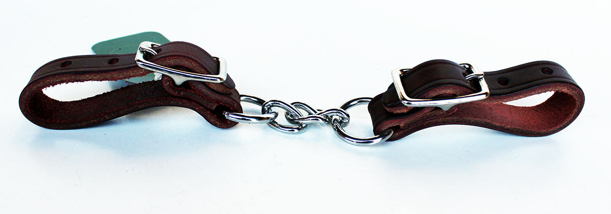 Horse Challenger Made In USA Latigo Leather Curb Chain 975L415