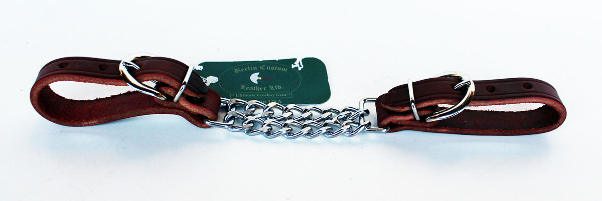 Horse Amish Made In USA Latigo Leather Curb Chain 975L420
