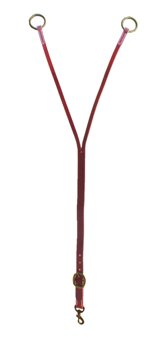 Horse Challenger Western Latigo Leather Training Fork Girth Attachment Brass Hardware 975L810