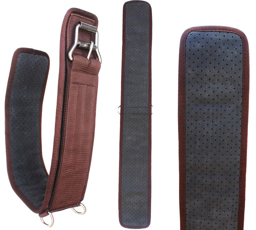 Western Neoprene Anti-Slip Detachable Saddle Girth Cinch 4.5" Wide Brown 9791BR