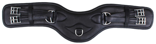Horse English Black Padded Leather Comfort Contoured Dressage Girth 97MI02BK