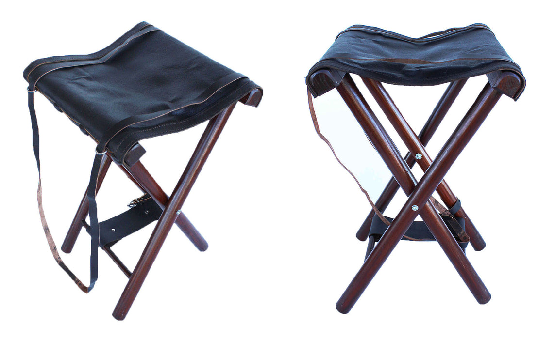 Lightweight All-Purpose Wood Folding Camping Spectator Utility Seat Chair 984126