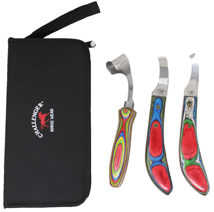 Horse Farrier Tool 3-Piece Horse Equine Farrier Hoof Grooming Shoe Care Tool Kit w/ Carry Bag 984142