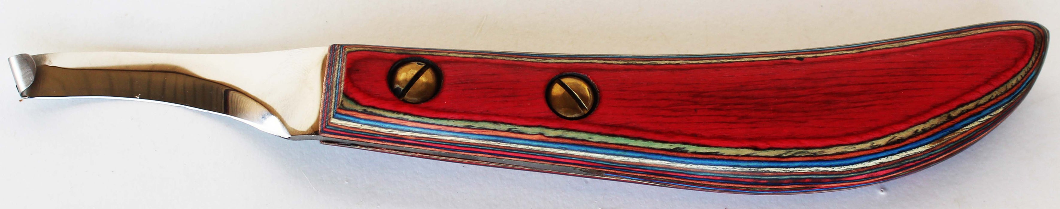 Horse Farrier Hoof Grooming Curved Blade Right Handed Hoof Knife Wooden Handle 98433