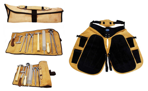 8 Piece Horse Shoe Farrier Hoof Grooming Tool Kit w/ Carry Bag Black 98479