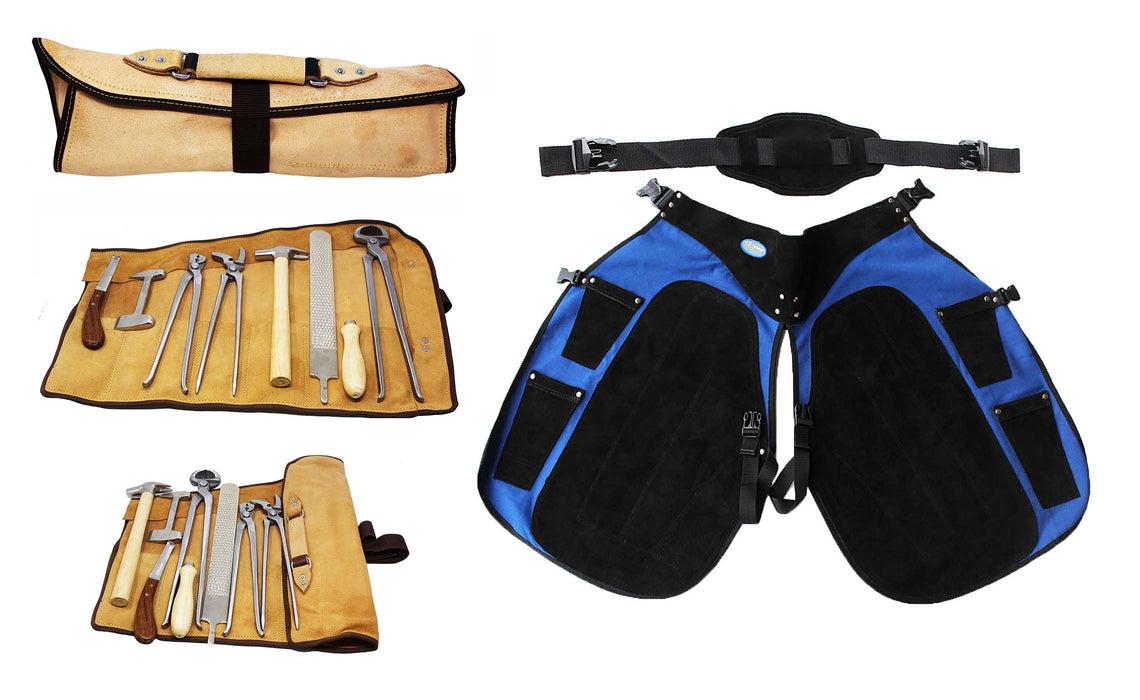 Horse Farrier Tool Equine Hoof Care Tool Kit w/ Apron 98498