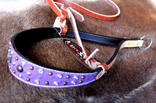 Horse Bridle Western Barrel Racing Tack Rodeo NOSEBAND Purple 99199