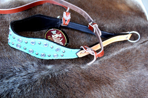 Horse Bridle Western Barrel Racing Tack Rodeo NOSEBAND Turquosie 99208