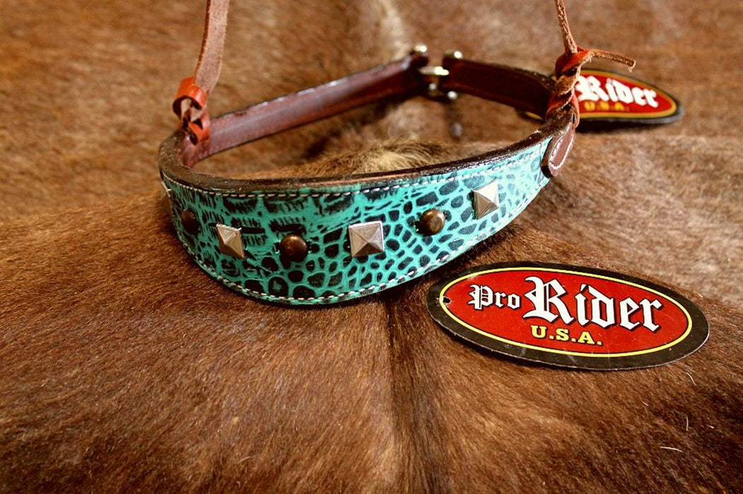 Horse Show Bridle Western Leather Barrel Racing Tack Rodeo Noseband  9933