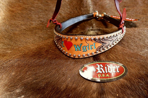 Horse Show Bridle Western Leather Barrel Racing Tack Rodeo Noseband  9945