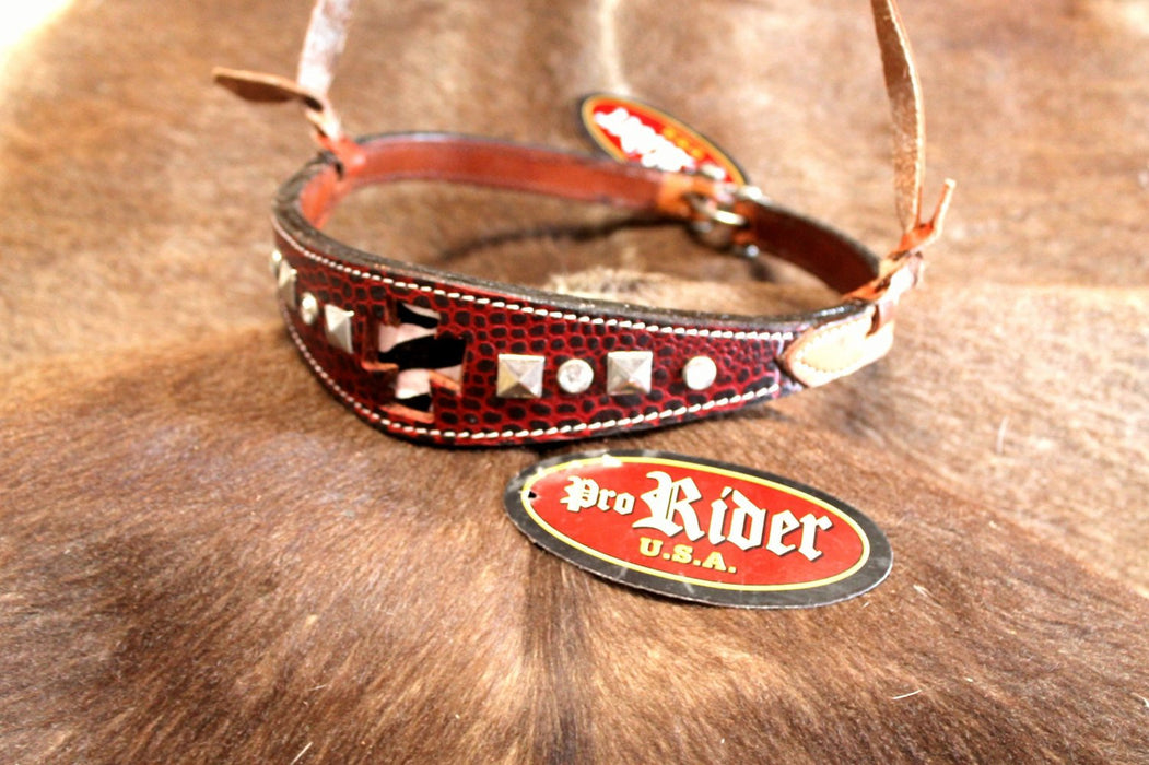 Horse Show Bridle Western Leather Barrel Racing Tack Rodeo Noseband  9956