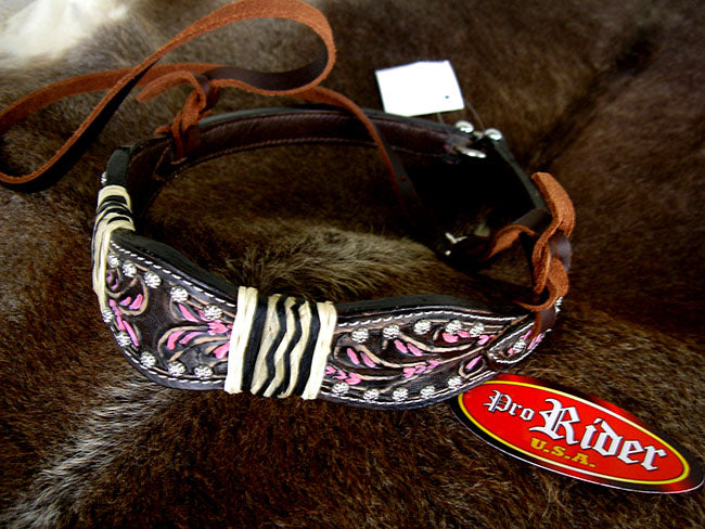 Horse Show Bridle Western Leather Barrel Racing Tack Rodeo Noseband  9985