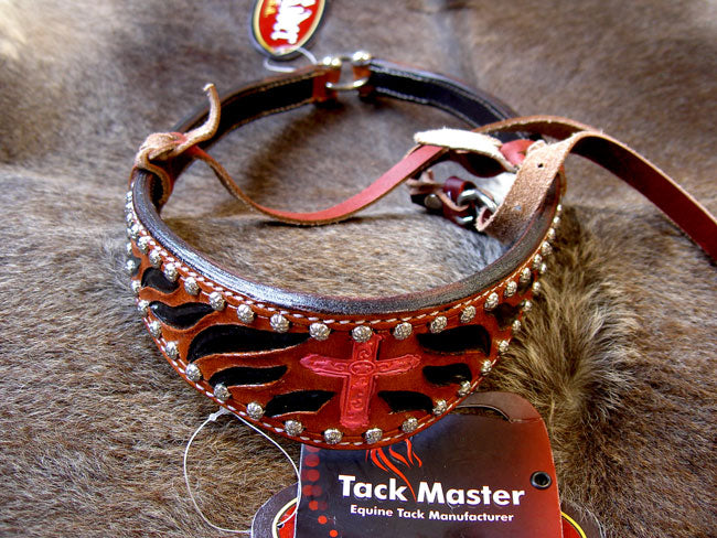 Horse Show Bridle Western Leather Barrel Racing Tack Rodeo Noseband  9989