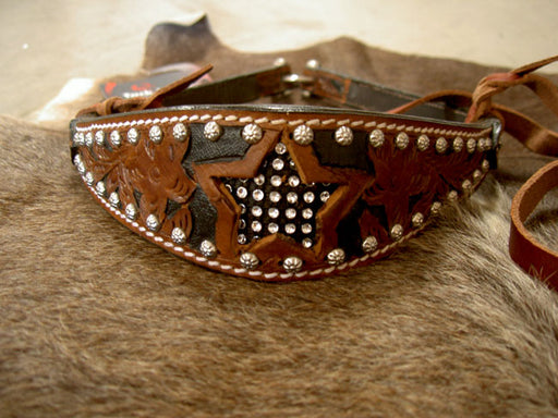 Horse Show Bridle Western Leather Barrel Racing Tack Rodeo Noseband  9995