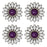 1-1/4" Set of 4 Purple Western Tack Belt Bag Jewelry Conchos Screw BackCO08