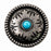 Set of 4 Screw Back 1-1/4" Western Tack Engraved Turquoise Stone Conchos CO238