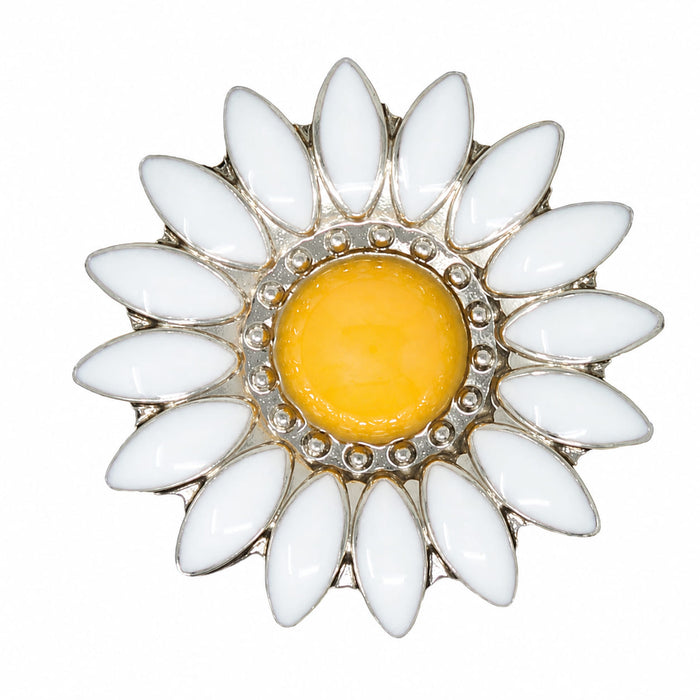 1-1/4" Set of 4 Yellow Flower Western Tack Belt Bag Jewelry Decorative Conchos CO367
