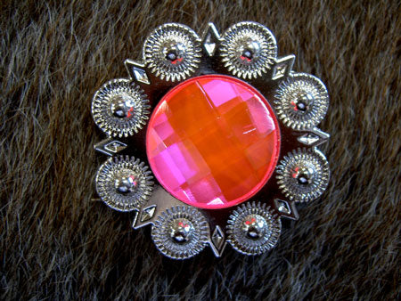 4 Conchos Rhinestone Horse Saddle Western  Berry Pink CO102