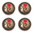 Set of 4 Copper Engraved Flower Rhinestone 1-1/2" Wide Saddle Tack Conchos CO128B