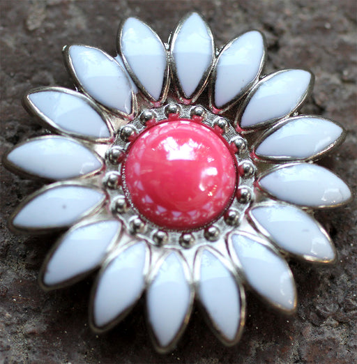 Concho 4 Conchos Rhinestone Horse Saddle Western Bridle Pink Screw Back Co135