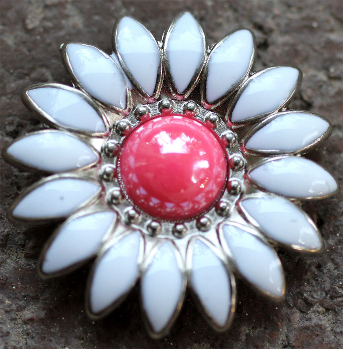 Concho 4 Conchos Rhinestone Horse Saddle Western Bridle Pink Screw Back Co135