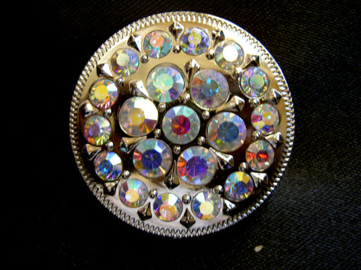 Concho 4 Conchos Rhinestone Horse Saddle Western Bridle Crystal 401146