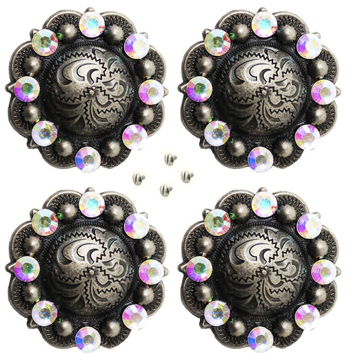 4 Conchos Rhinestone Horse Saddle Western  Berry CO175