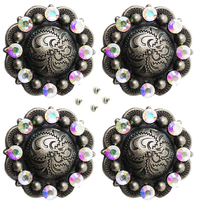 4 Conchos Rhinestone Horse Saddle Western  Berry CO175