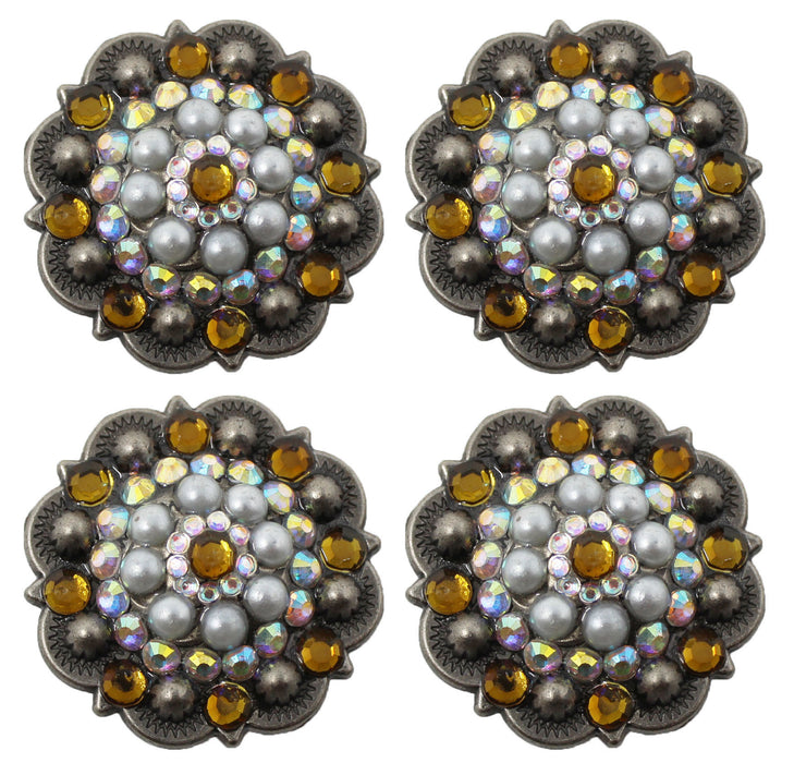 4 Conchos Rhinestone Horse Saddle Western Bridle Berry Co178