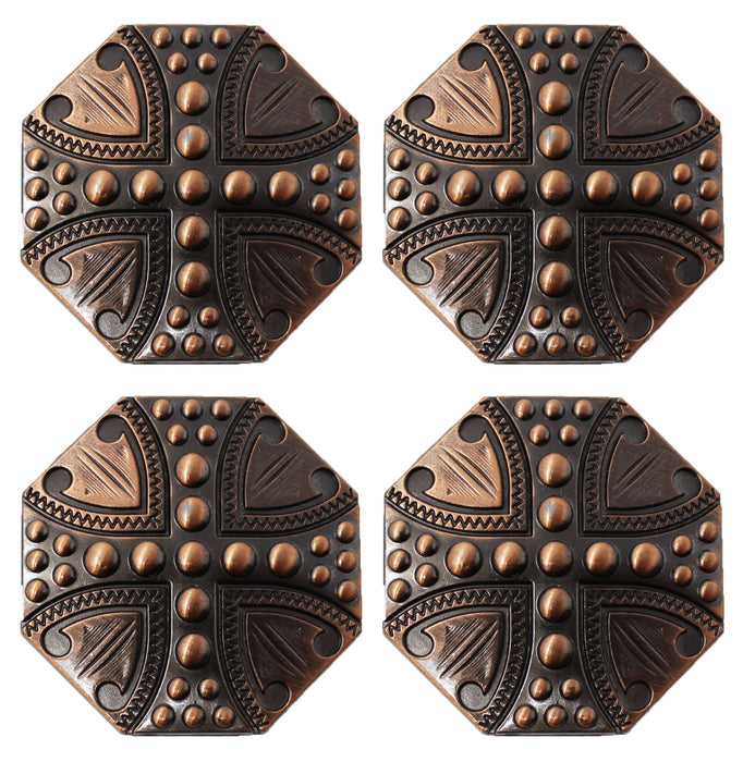 Concho 4 Conchos Copper Cross Horse Saddle Western Bridle  Co202B