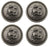 Set of 4 Silver Rodeo Engraved Western 1" Conchos CO211
