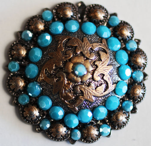 Concho 4 Conchos Rhinestone Horse Saddle Western Bridle  Co250B