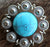 LOT of 4 Conchos Rhinestone Horse Saddle Western Bridle Turquoise Tack Co383