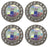 Set of 4 Conchos Western Saddle Tack Clear Co384