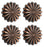1" Lot of 4 Conchos Antique Copper Horse Saddle Bridle Western Tack CO402