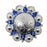 Set of 4 Screw Back 1-1/4" Blue Rhinestone Western Tack Conchos CO40