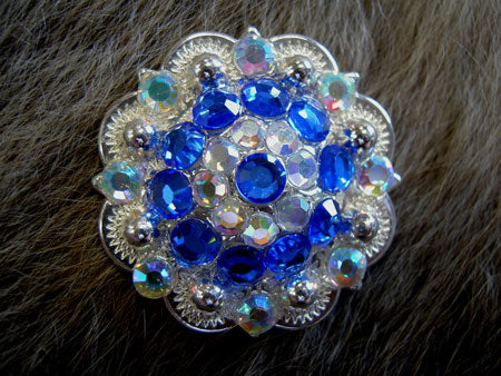 4 Conchos Rhinestone Horse Saddle Western  Berry Blue CO43