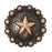 Set of 4 Screw Back 1-1/2" Western Tack Copper Lone Star Engraved Berry Conchos CO440