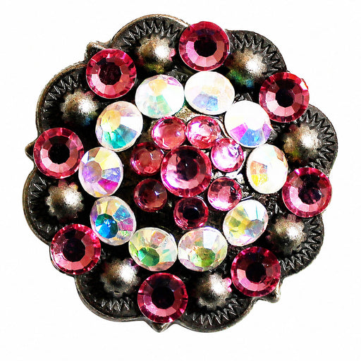4 Conchos Rhinestone Horse Saddle Western Bridle Berry Pink Co506