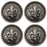 Set of 4 Conchos Western Saddle Tack Fleur De Lis Engraved Co524