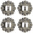 Set of 4 Conchos Western Saddle Tack  1-1/2" Berry Silver Slotted Co525