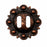 Set of 4 Conchos Western Saddle Tack  1-1/2" Copper Slotted Co527